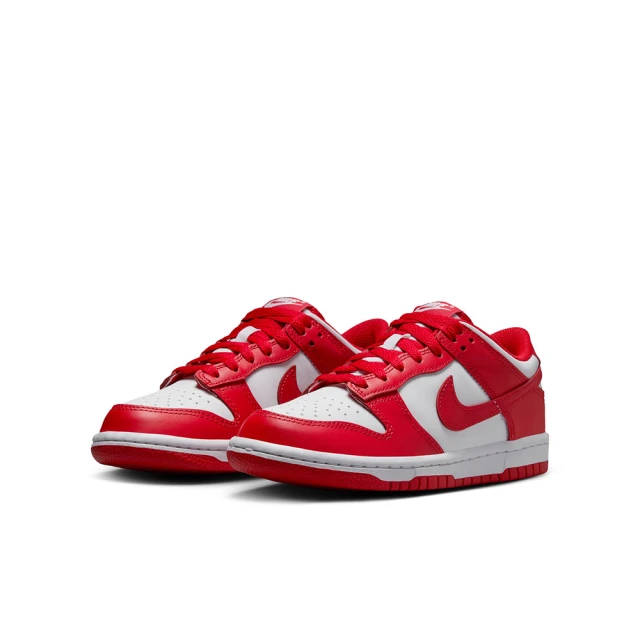 NIKE 耐吉 休閒鞋 女鞋 大童 運動鞋 DUNK LOW GS 白紅 FB9109-119