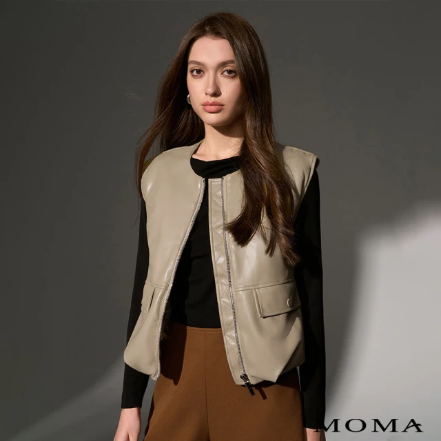 MOMA 優雅日系仿麂皮外套(灰色)優惠推薦
