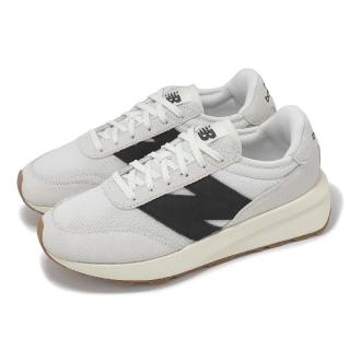 【NEW BALANCE】休閒鞋 370 男鞋 女鞋 米白 黑 膠底 拼接 麂皮 復古 情侶鞋 NB(U370CA-D)