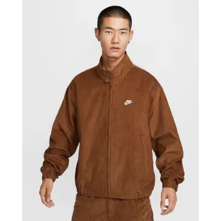 【NIKE 耐吉】舖棉外套 休閒外套 運動外套 夾克 男款 AS M NK CLUB HARRINGTON CRDRY 棕色(FZ0632281)
