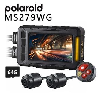 【Polaroid 寶麗萊】MS279WG 小蜂鷹 前後雙鏡機車行車記錄器(贈64G+車牌架)