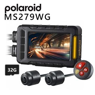 【Polaroid 寶麗萊】MS279WG 小蜂鷹 前後雙鏡機車行車記錄器(贈32G+車牌架)