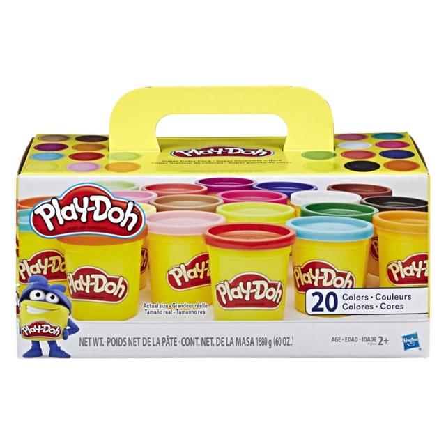 【PLAYDOH 培樂多】黏土補充罐系列-繽紛20色無毒黏土組 A7924(小孩幼兒兒童玩具/益智玩具/兒童手作/禮物)