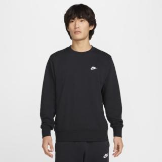 【NIKE 耐吉】長袖上衣 男 大學T 毛圈布 AS M NK CLUB FT CREW 黑 FN3889-010