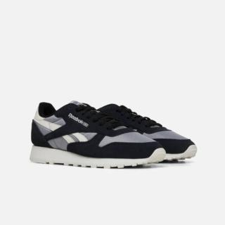 【REEBOK】慢跑鞋 男鞋 運動鞋 緩震 CLASSIC LEATHER 黑灰 100075001