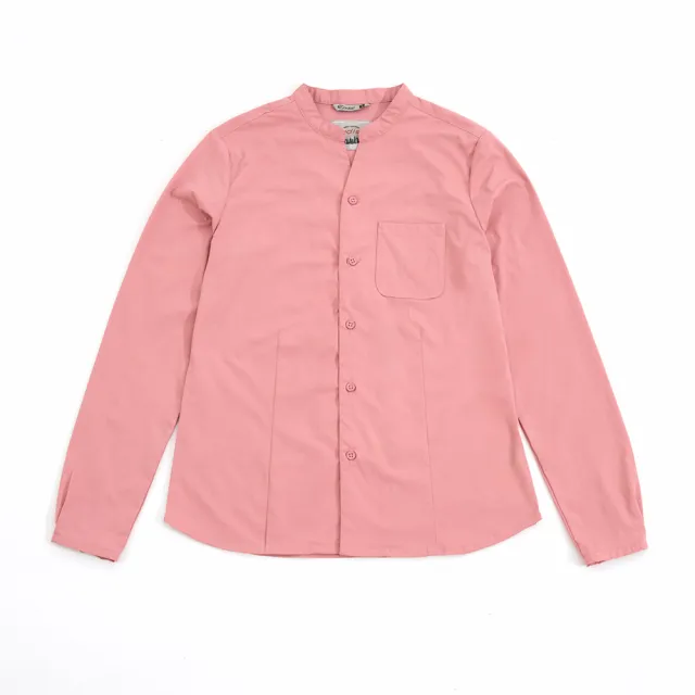 【ADISI】女UPF50+透氣快乾長袖襯衫 AL2411018 藕荷色 S-2XL(抗UV 彈性 吸濕 速乾 輕薄 休閒上衣)