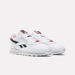 【REEBOK】休閒鞋 男鞋 運動鞋 Classic Leather 黑白紅 100202344