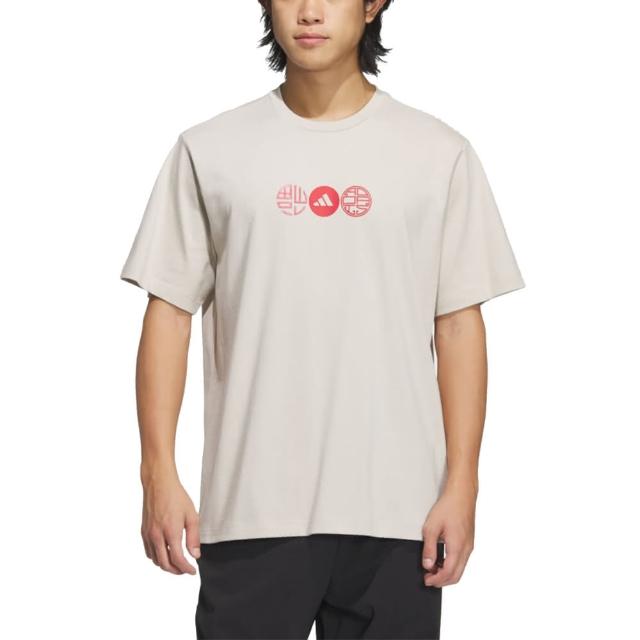 【adidas 愛迪達】圓領短袖T恤 運動 休閒 CNY新品 CM GFX TEE 男 - JZ4196