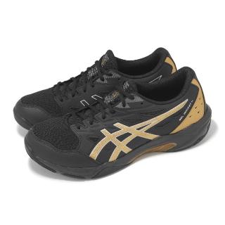 【asics 亞瑟士】排球鞋 GEL-Rocket 11 2E 男鞋 寬楦 黑金 抓地 室內運動 羽排鞋 亞瑟士(1071A094005)