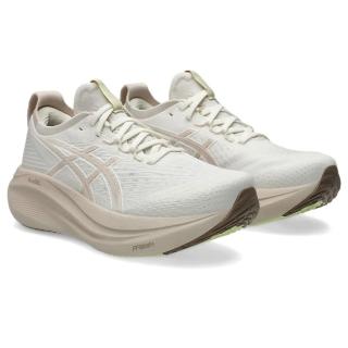 【asics 亞瑟士】慢跑鞋 女鞋 運動鞋 緩震 GEL-NIMBUS 27 白奶茶 1012B753-102