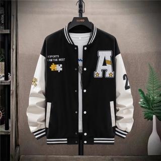 【巴黎精品】現貨+預購 棒球外套休閒夾克(時尚潮流棒球領皮革拼接男外套6款v1as42)