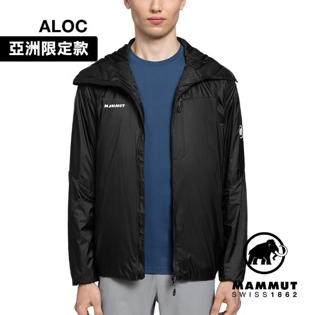 【Mammut 長毛象官方直營】Flex Air IN Hooded Jacket AF 輕量化纖防潑水連帽外套 男款 黑色 #1013-02610