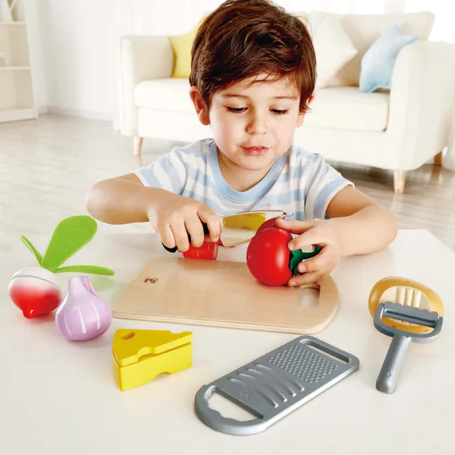 【Hape】木製蔬菜切切樂(益智成長/家家酒玩具/木製玩具/木頭玩具/扮扮家酒)
