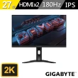 【GIGABYTE 技嘉】M27QA 27型 180Hz 2K 1ms VESA Display HDR400 電競螢幕(27型/QHD/2K/180Hz/1ms/IPS)