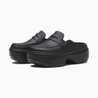 【Crocs】STOMP LOAFER 樂福 厚底 黑色(209937-060)