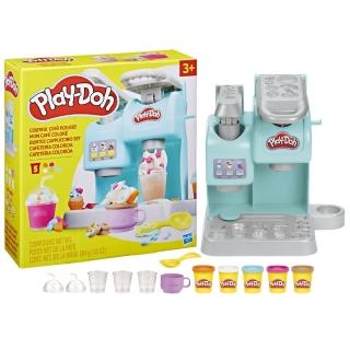 【PLAYDOH 培樂多】廚房系列-繽紛咖啡機遊戲組 F4372(小孩兒童玩具/無毒黏土/廚房玩具組/家家酒)