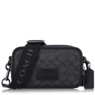 【COACH】經典 PVC / WYATT 迷你款 / 斜揹包(黑灰)