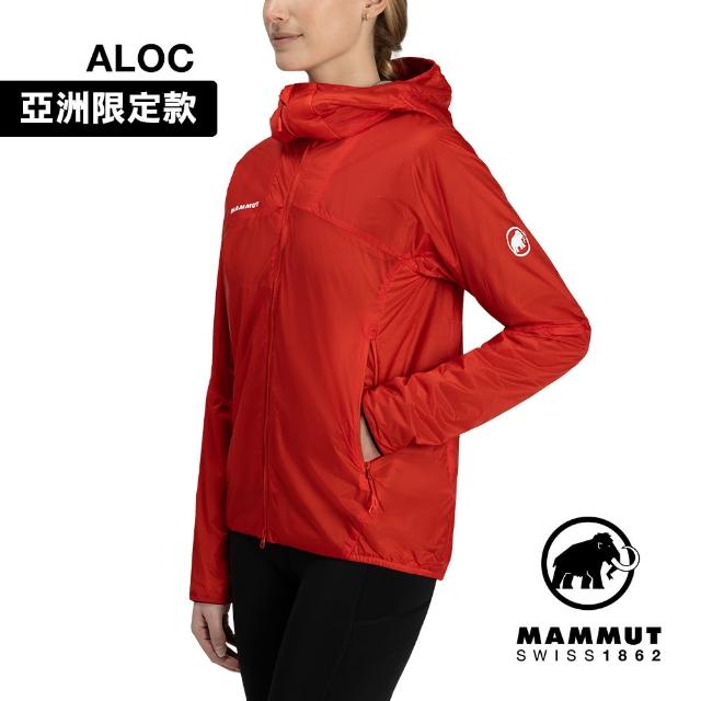 【Mammut 長毛象官方直營】Flex Air IN Hooded Jacket AF 輕量防潑水化纖連帽外套 女款 經典紅 #1013-03010