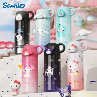 【SANRIO 三麗鷗】三麗鷗暖心小杯蓋316不鏽鋼彈蓋保溫杯460ml(酷洛米/美樂蒂/大耳狗/凱蒂貓/帕恰狗)