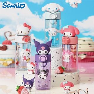 【SANRIO 三麗鷗】三麗鷗公仔彈蓋太空杯Tritan吸管水壺500ml不含雙酚A(酷洛米/美樂蒂/大耳狗/凱蒂貓)