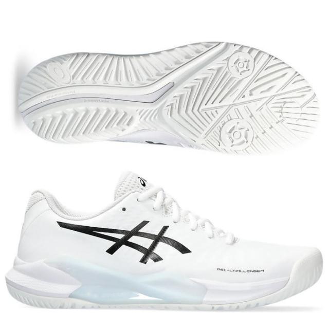 【asics 亞瑟士】GEL-CHALLENGER 14 男款 網球鞋 一般楦(1041A405-101 白黑 支撐穩定 底線型 前後亞瑟膠)