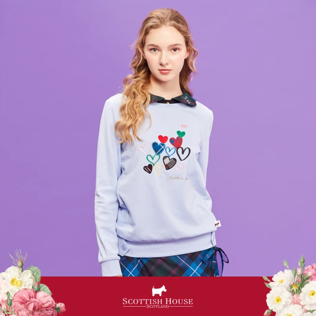 SCOTTISH HOUSE 紅黑格 輕磨毛 波浪小圓裙CF