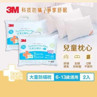 【3M】大童防蹣枕心-附純棉枕套-9-13歲適用(超值2入組)