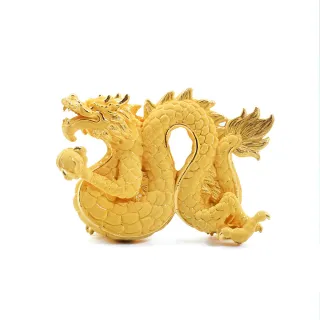 【生活金藝】金龍報喜 黃金擺件(金重足0.45錢)