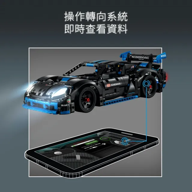 【LEGO 樂高】科技系列 42176 Porsche GT4 e-Performance 賽車(保時捷跑車 居家擺設 禮物)