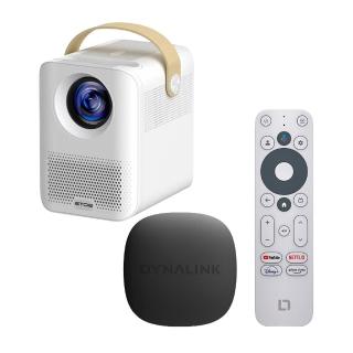 【ETOE 翼拓】1080P高亮度智慧投影機D2 Pro + Dynalink Google TV智慧4K電視盒
