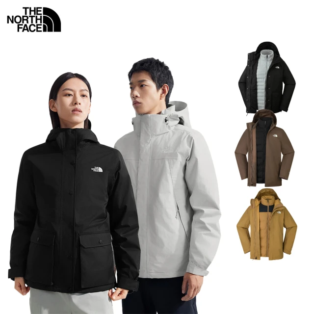 The North Face 官方旗艦 保暖必推-男女款防水透氣羽絨內裡三合一外套(多款任選)