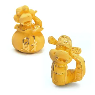 【生活金藝】蛇年黃金擺件 2選1(金重足0.30錢)