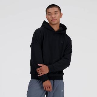 【NEW BALANCE】NB 上衣 男款 長袖上衣 帽T 運動 美規 黑 MT41534BK(S2052)