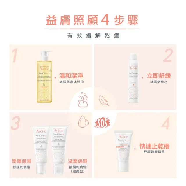 【Avene 雅漾】官方直營 舒緩乾癢沐浴油400ml(嬰幼沐浴泡澡/益膚推薦)
