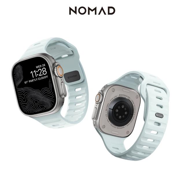 【NOMAD】美國NOMAD Apple Watch專用運動風FKM橡膠錶帶 耀光藍(限量款)