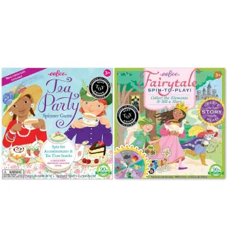 【eeBoo】Tea Party + Fairytale  Spinner Game(幼兒童孩童下午茶+童話故事桌遊戲 兩款組合)