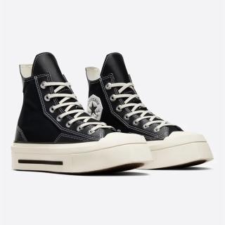 【CONVERSE】CHUCK 70 DE LUXE SQUARED HI 黑 休閒鞋 男女鞋 帆布鞋 高筒 厚底(A06435C)