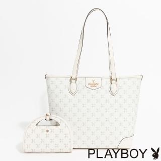 【PLAYBOY】托特包 White Bunny系列(米白色)