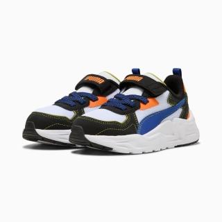 【PUMA】運動鞋 童鞋 中童 兒童 魔鬼氈 Trinity Lite Starblitz AC+ PS 藍黑橘 40066302
