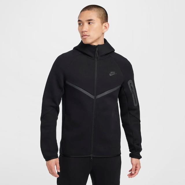 【NIKE 耐吉】外套 男 運動連帽外套 AS M NK TCH FLC FZ WR HOODIE 黑 HV0950-010(2S4185)