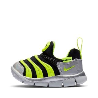【NIKE 耐吉】運動鞋 童鞋 小童 兒童 毛毛蟲鞋 DYNAMO FREE Y2K TD 黑灰螢光黃 CI1186-081