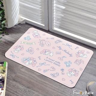 【格蕾寢飾】Fancy Belle 《Sanrio-夢幻甜心美樂蒂》抗菌可水洗軟式珪藻土強效吸水地墊(60*39CM)