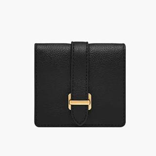 【FOSSIL】Fossil Emery Small Snap Bifold真皮金釦短夾(短夾 零錢包 鈔票層)
