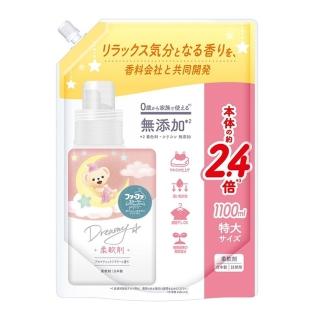 【日本 FAFA】熊寶貝夢幻系列衣物柔軟精補充包 1100ml(平輸商品)