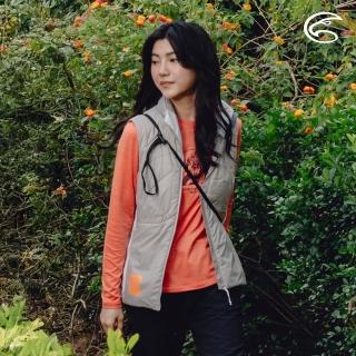 【ADISI】女圓領圖騰雲彩紗透氣快乾保暖上衣-熊 AL2421038 粉橘 S-2XL(磨毛 輕量 排汗 速乾 彈性)