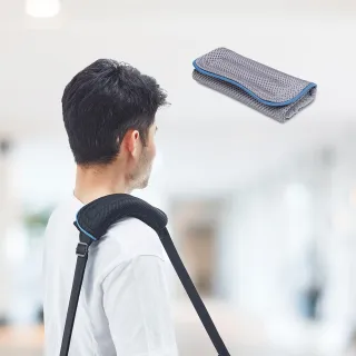 【TENDAYS】風尚減壓肩墊 2入(灰布/藍滾邊)