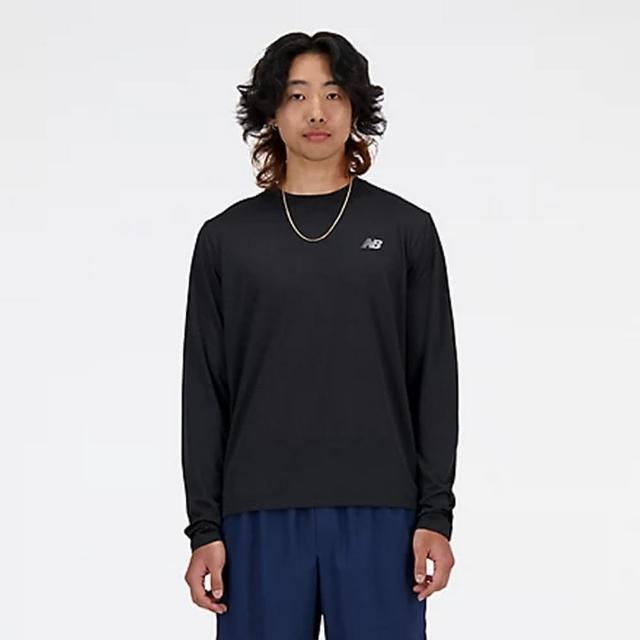 【NEW BALANCE】NB 長袖上衣 長袖上衣 大學T 男款 黑色(MT41256BK-F)