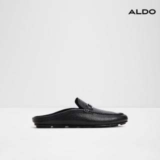 【ALDO】STEADFAST-雅痞真皮男仕穆勒鞋-男鞋(黑色)
