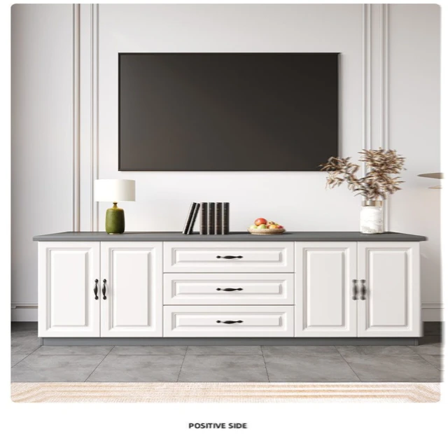 戀紳旗艦店 2.2米電視櫃(實木電視櫃 電視櫃 茶几 美式電