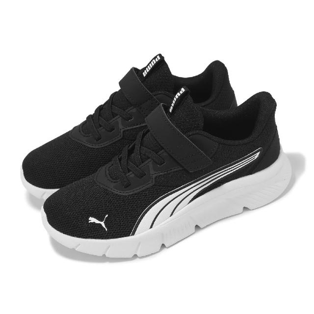 【PUMA】慢跑鞋 FlexFocus Modern AC+PS 中童 黑白 魔鬼氈 透氣 緩衝 小朋友 運動鞋(401519-01)